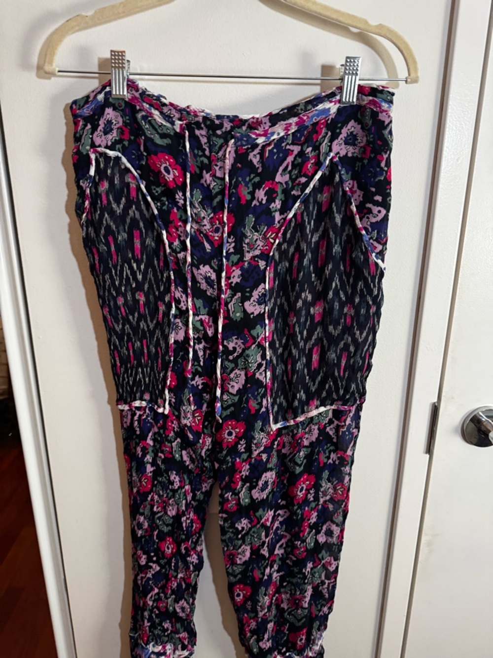 ISABEL MARANT ÉTOILE mix-print straight-leg ankle trousers - Picture 3 of 7